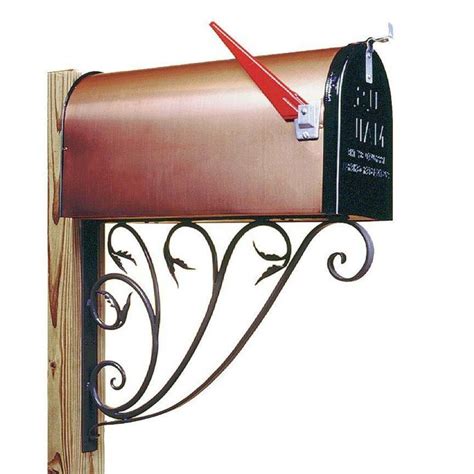 wrought iron mailbox bracket